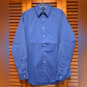 NWOT Jos. A Banks Dress Shirt Men’s Solid Blue Traveler's Collection 15.5/34